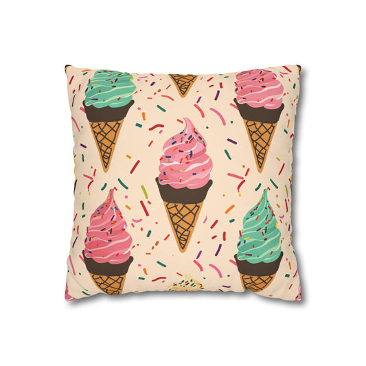 Sweet Dreams Sprinkle Cone Pillowcase | Pillow Cases | All Over Print, AOP, Bed, Bedding, Home & Living, Indoor, Pillow Case, Pillow Covers, Pillows & Covers, Sublimation | Prints with Passion