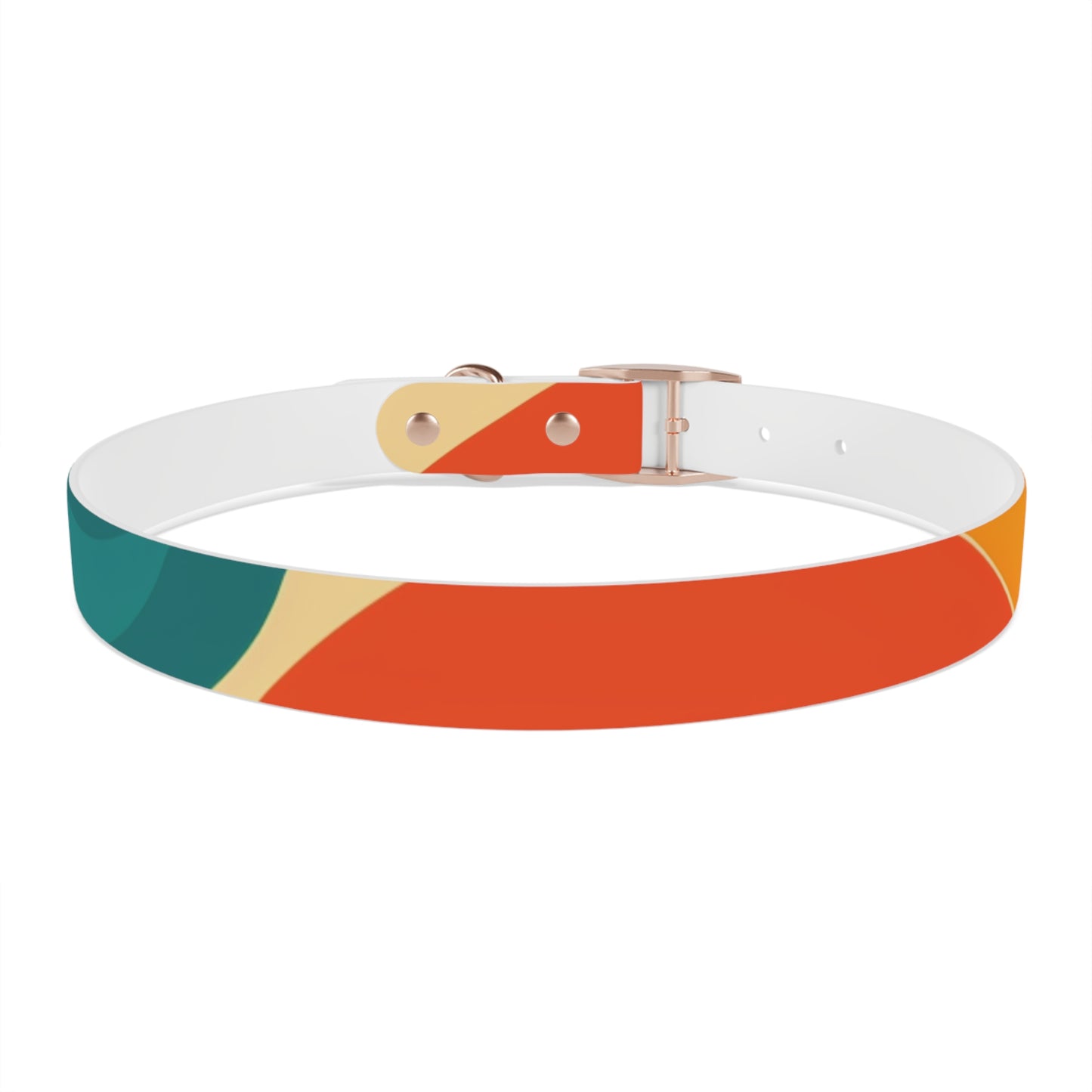 Retro Waves Dog Collar: Colorful & Vibrant Design