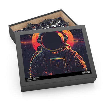 Space Explorer Jigsaw Puzzle - Dive into a cosmic adventure with an astronaut in outer space. Perfect for space lovers!