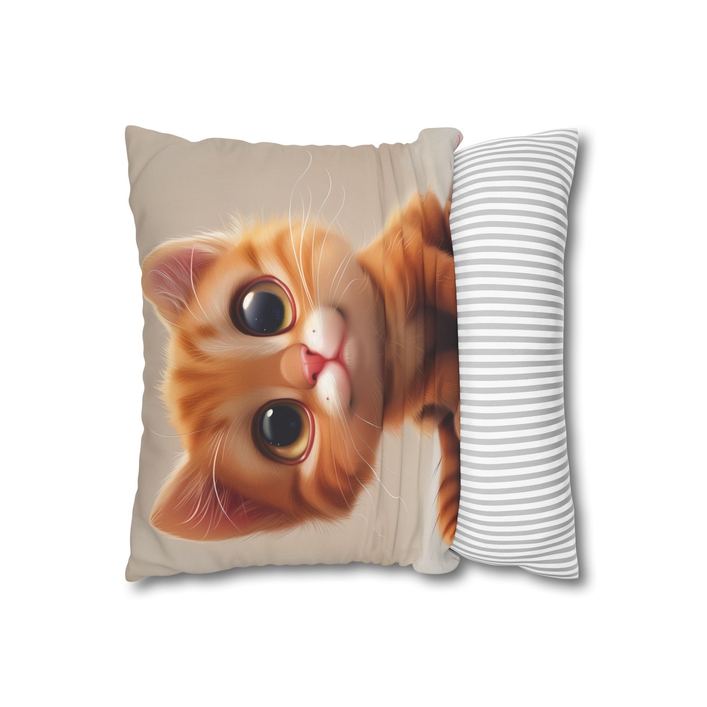 "Whiskers & Dreams Cartoon Cat Pillowcase - High-Quality and Stylish Cat Lover Gift"