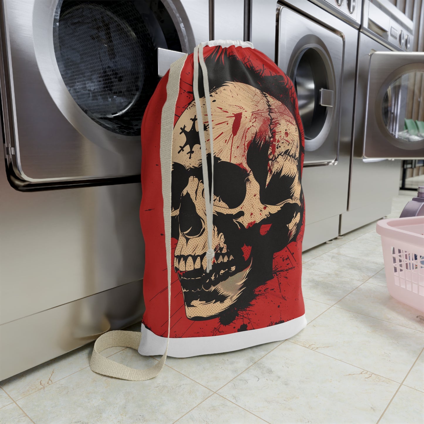 Skull Punk Laundry Bag | Home Decor | Accessories, All Over Print, AOP, Bags, Laundry, Sublimation | Prints with Passion