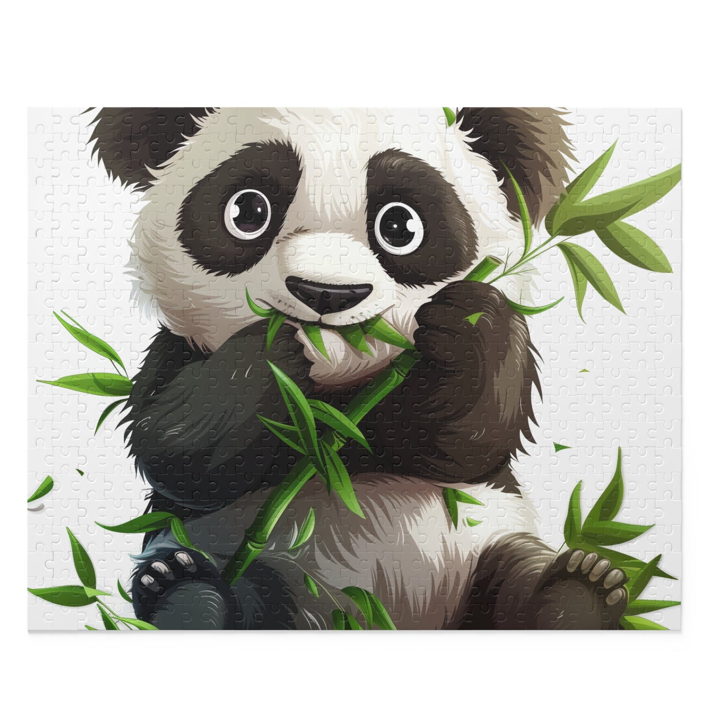 "Charming Panda Bamboo Feast Jigsaw Puzzle - Perfect for Animal Lovers and Puzzle Enthusiasts"