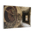 Ancient Astronaut Mural Uncovered in Ruins (Edition II) — Canvas Wall Art — Side Profile & Stretched Corner Detail