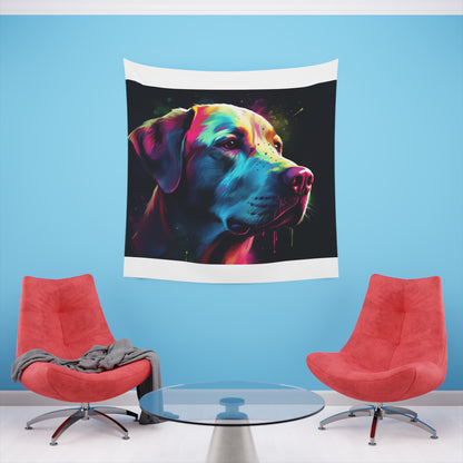 Loyal Companion, | Wall Tapestry | All Over Print, AOP, Decor, Halloween, Home & Living, Home Decor, Indoor, Spring Essentials, Sublimation, Tapestry | Prints with Passion