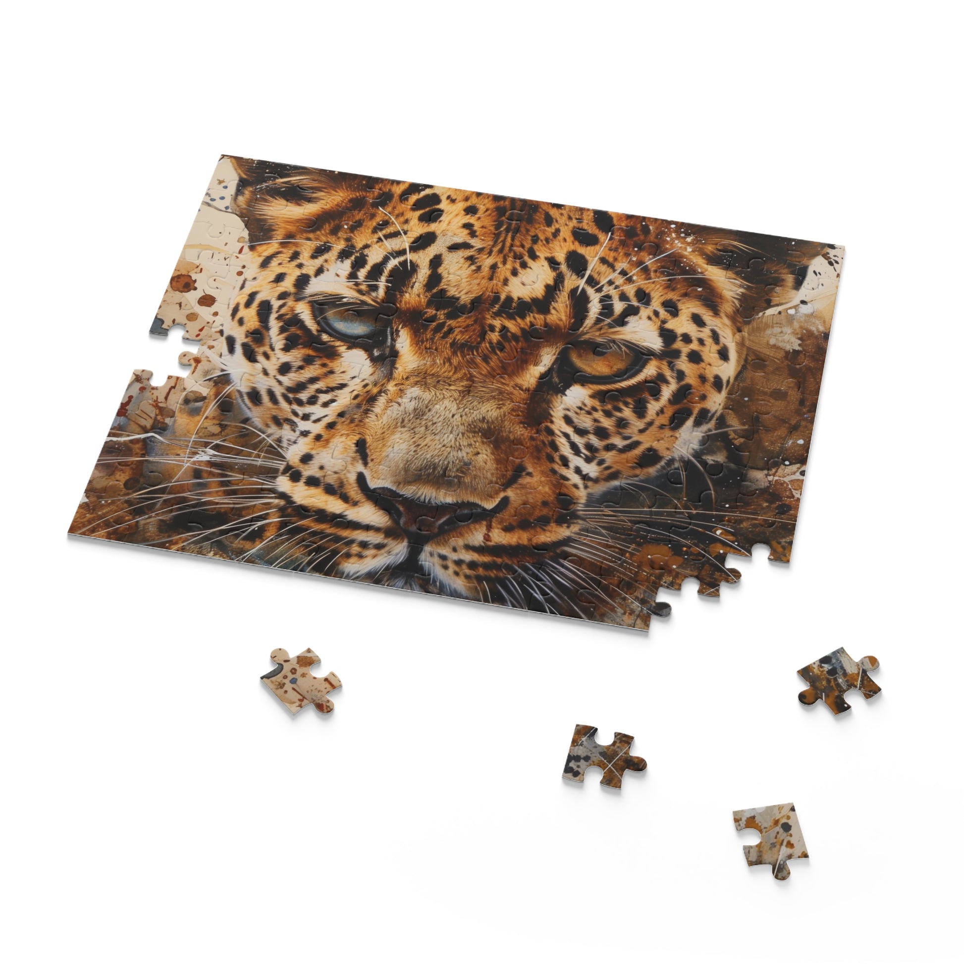 "Wild Cheetah Print Jigsaw Puzzle - Piece together stunning wildlife beauty in this engaging puzzle for animal lovers and enthusiasts"