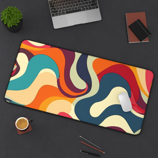 Retro Waves Desk Mat | Desk Mat | Accessories, Back-to-School, Desk, Fall Bestsellers, Home & Living, Mouse pad, Mouse Pads, Mousepad, Seasonal Picks, Stationery, TikTok | Prints with Passion