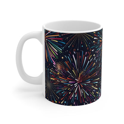 Vibrant Festive Fireworks Mug