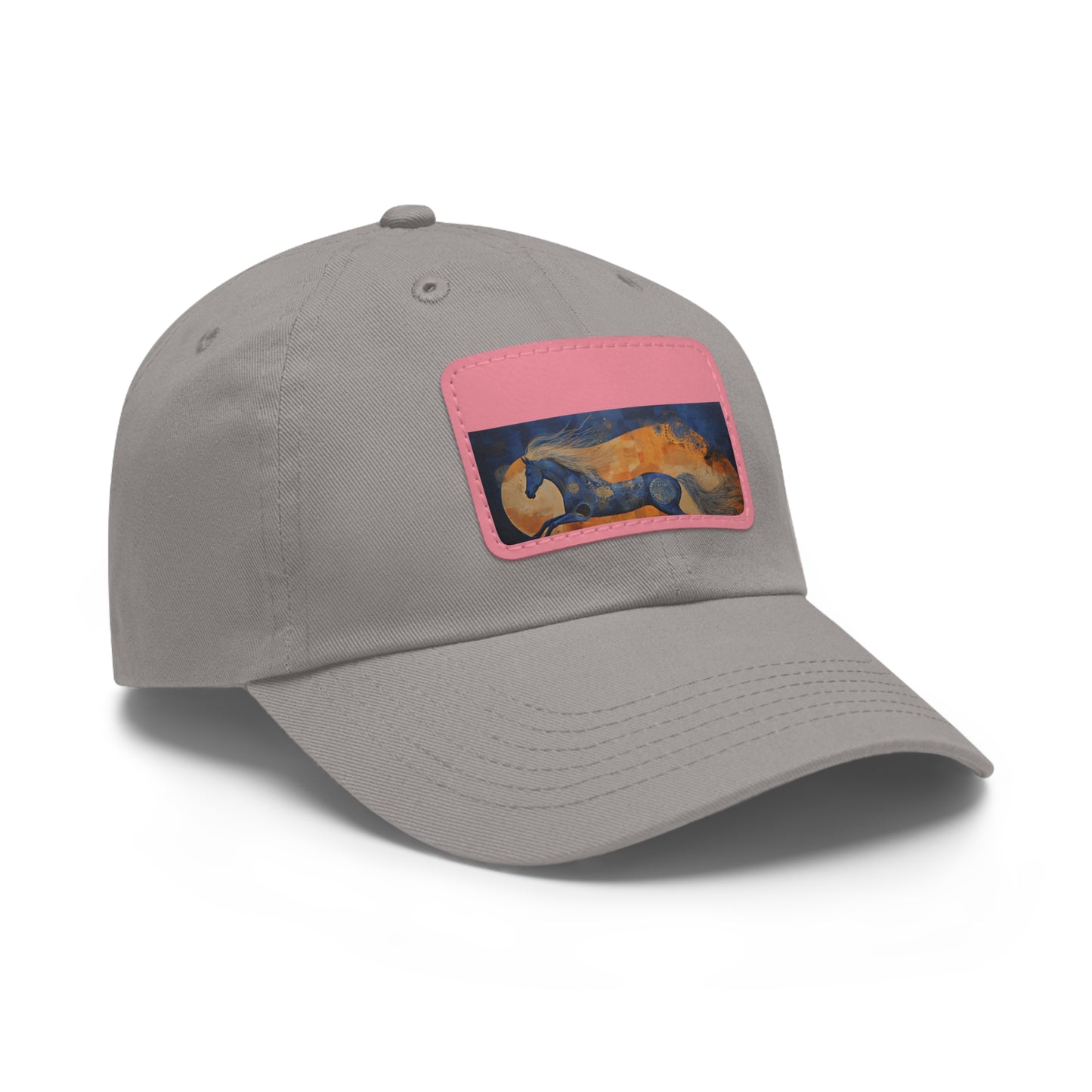 Gallop Through Abstract Art: Horsefull Body Textured Baseball Cap