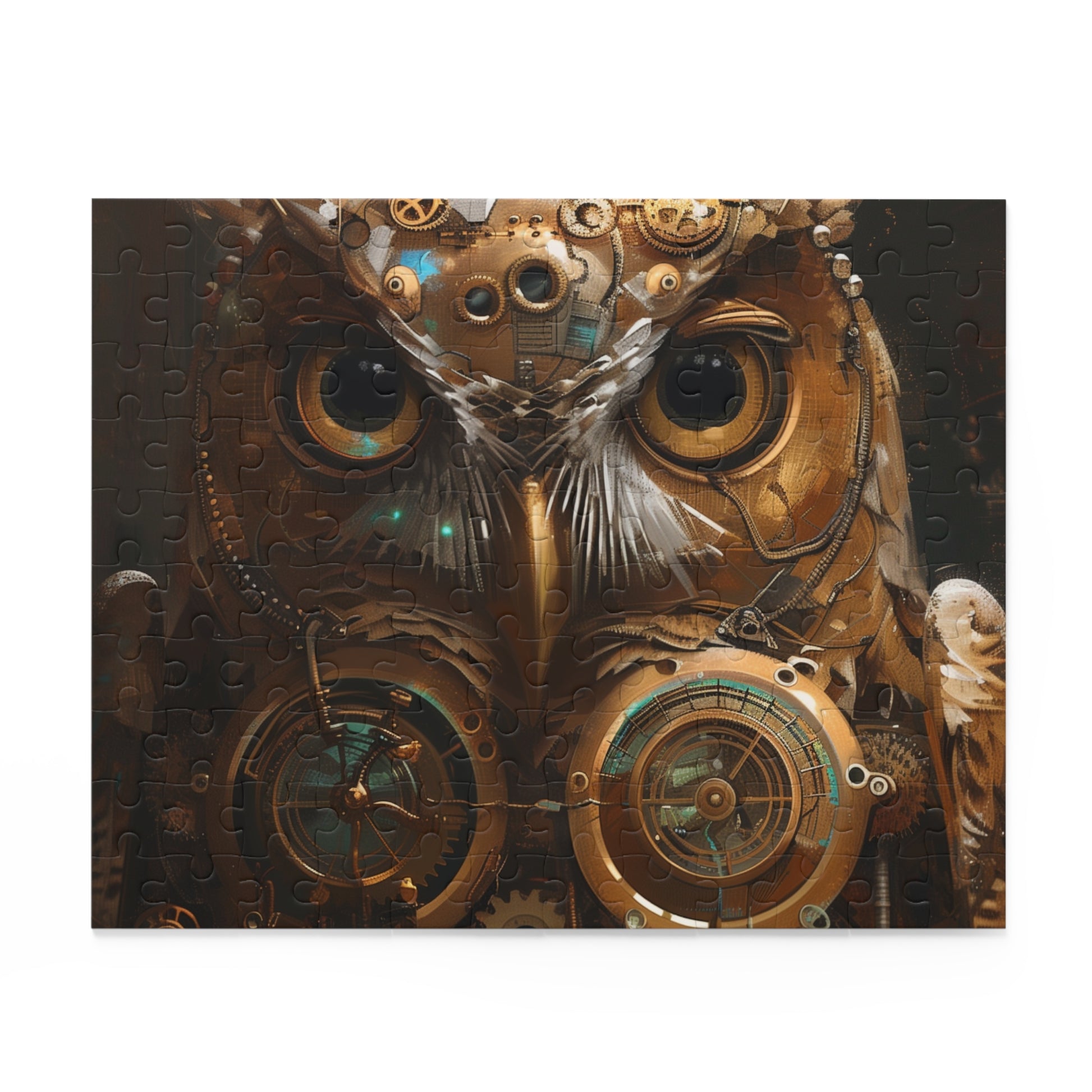 "Mesmerizing Steampunk Owl Jigsaw Puzzle for Fans of Puzzles and Steampunk"