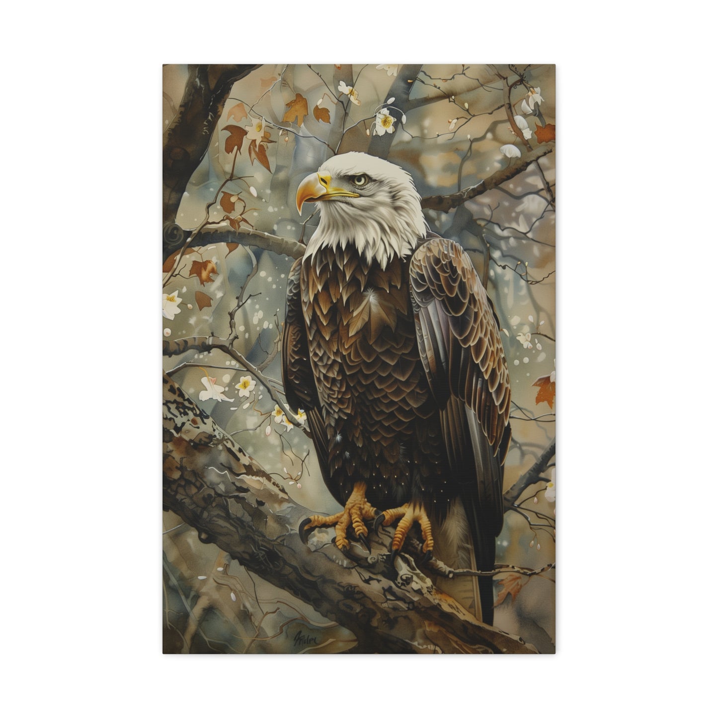 it's a captivating tribute to freedom and the beauty of nature.

Captivate your space with this breathtaking canvas print of an American eagle bird in all its glory. Perfect for nature lovers and wildlife enthusiasts alike. Canvas: american eagle bird.

American Eagle Bird Canvas Print Alt Text