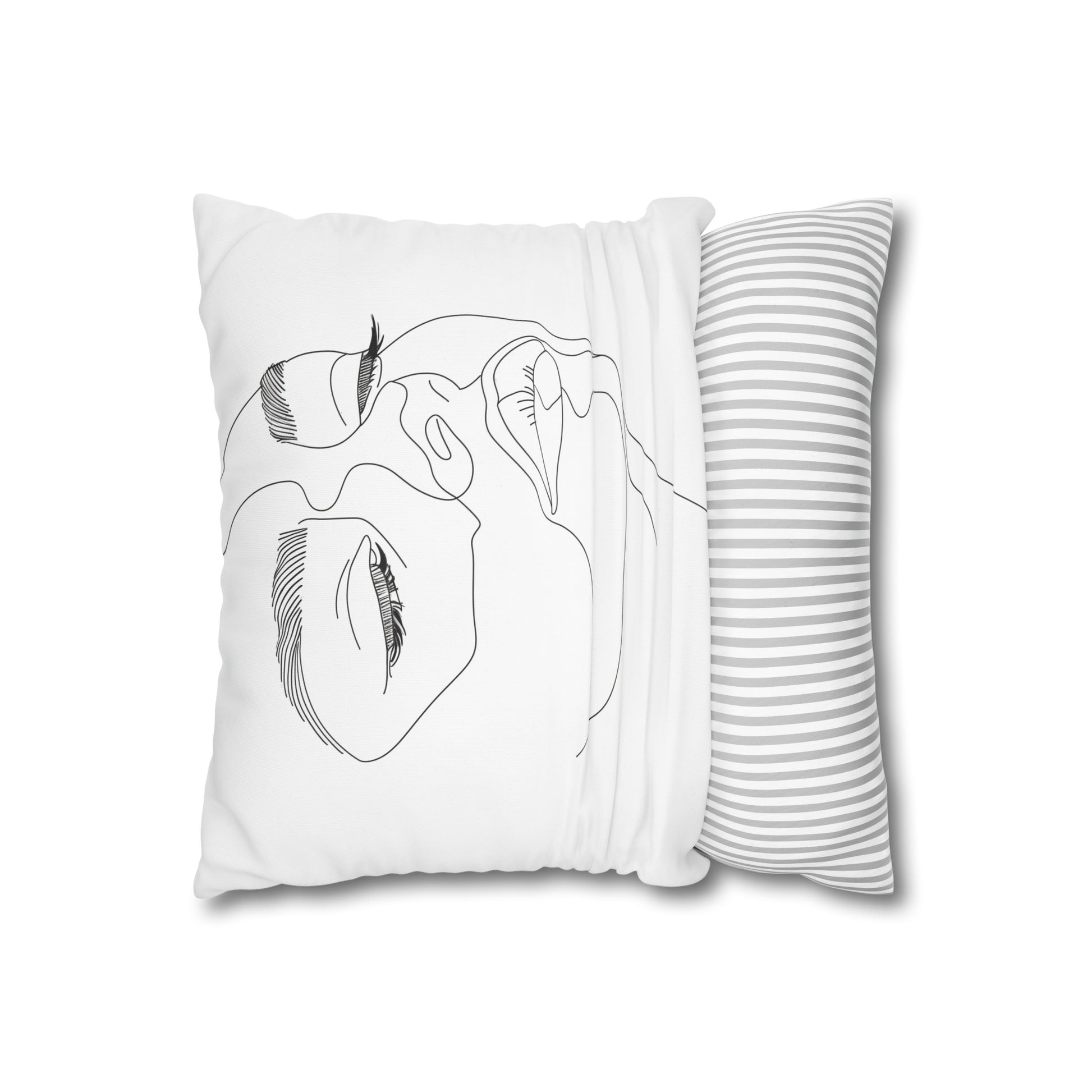 Abstract Face Pillowcase - Minimalist Art Design | High-Quality Material | Modern & Stylish | Perfect for All Seasons | Great Gift Option