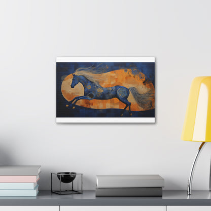 Wild Stallion Abstract Canvas Print