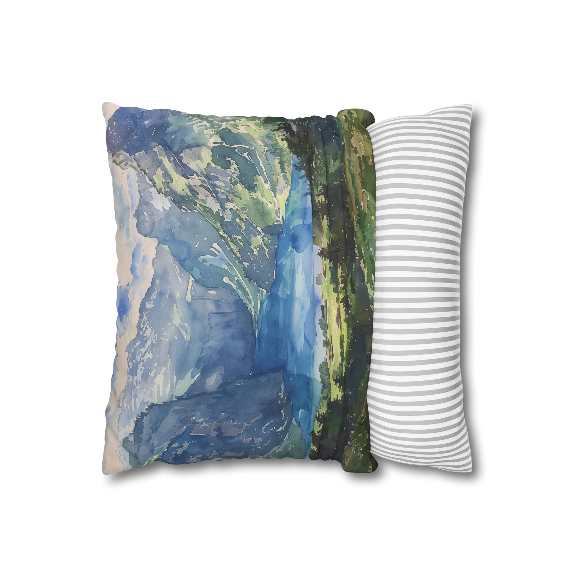 Alpine Majesty Watercolor Pillowcase | High-Quality & Stylish | Perfect for All Seasons | Great Gift Option | Shop Now!