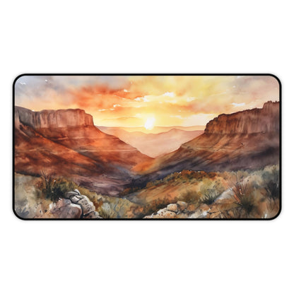 "Desert Mountains Desk Mat - Bring nature to your workspace with beautiful landscape image"