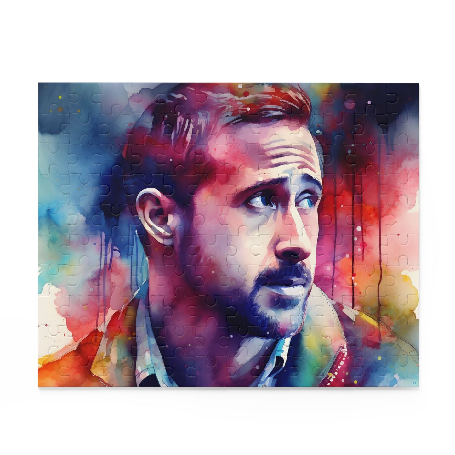 Ryan Gosling Neon Watercolors Puzzle