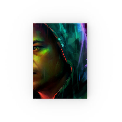 "Vibrant Damon's Den Journal: Neon Watercolor Portrait, High-Quality Material, Versatile & Stylish - Perfect for All Seasons, Makes a Great Gift!"