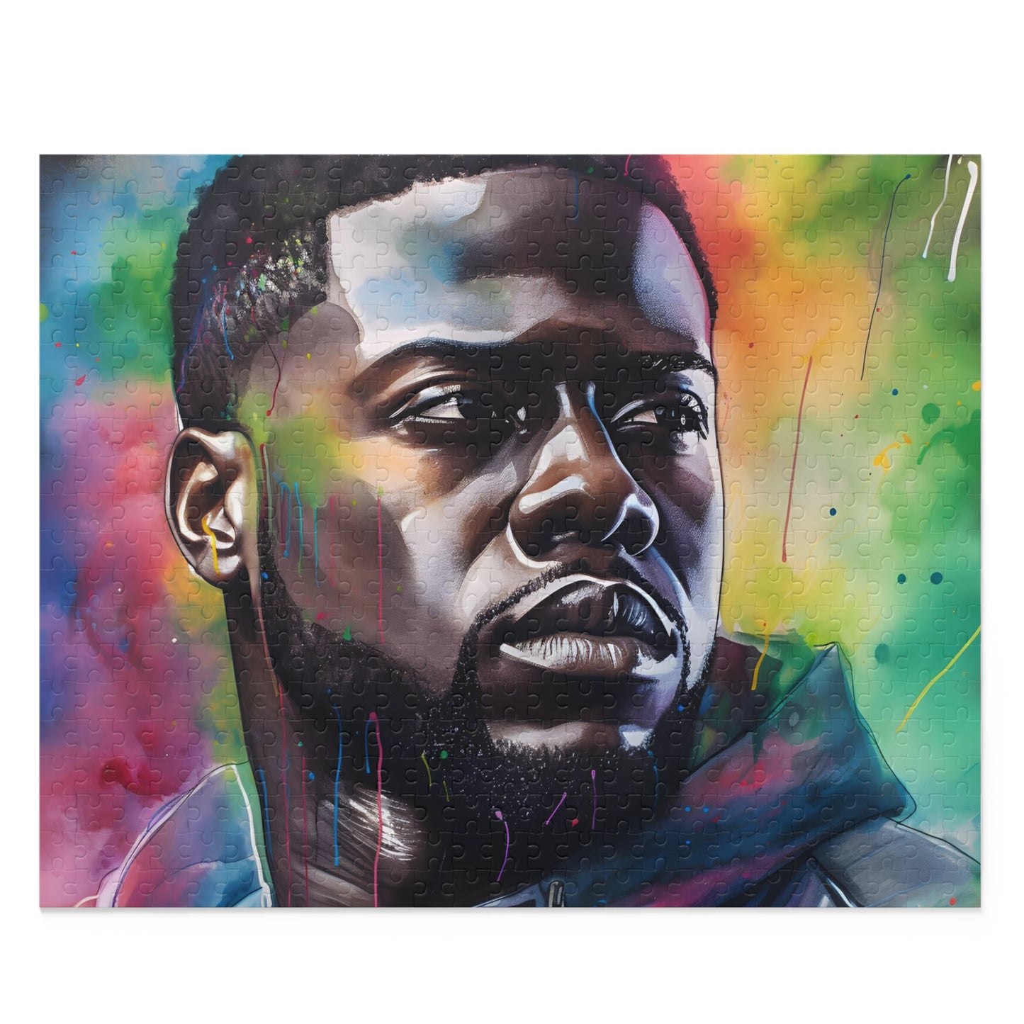 Kevin Hart Neon Watercolor Puzzle | Puzzle | Back-to-School, Fall Picks, Games, Holiday Picks, Home & Living, Puzzles, TikTok, Valentine's Day, Valentine's Day Picks | Prints with Passion