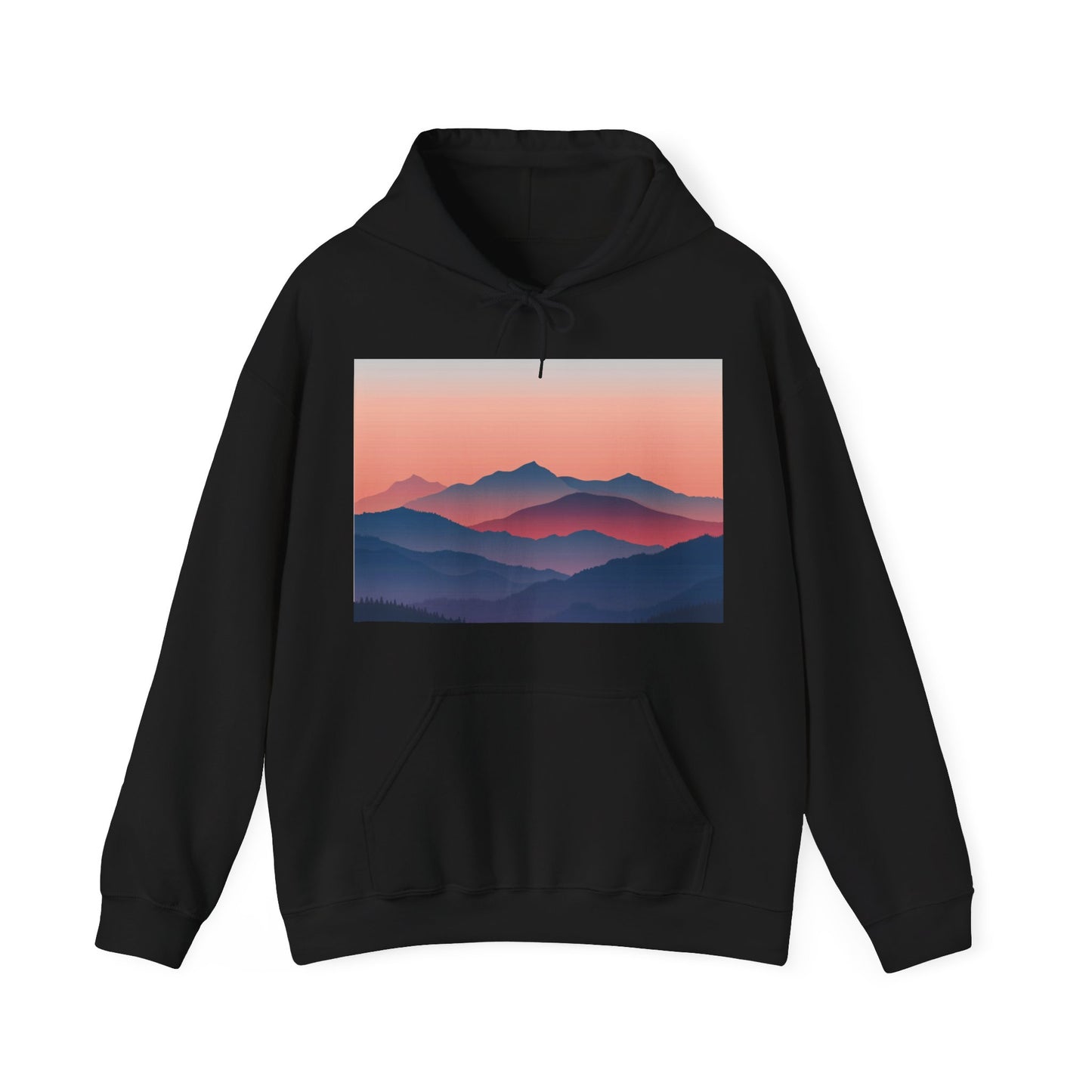 Minimalist Mountain Hoodie: The Perfect Blend of Style and Simplicity | Hoodies | DTG, Hoodies, Men's Clothing, Regular fit, Unisex, Women's Clothing | Prints with Passion