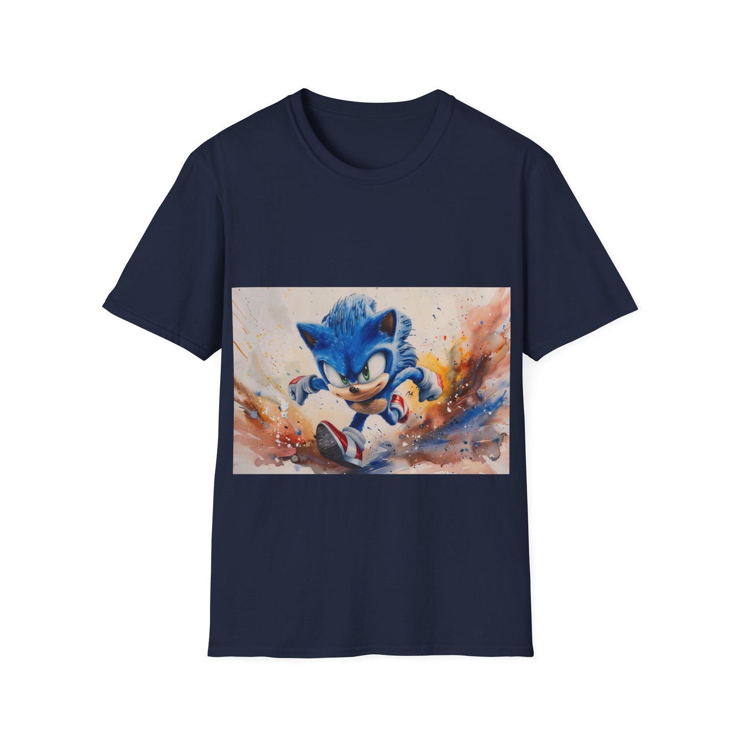 Sonic Watercolor Tee: A Speedy Splash