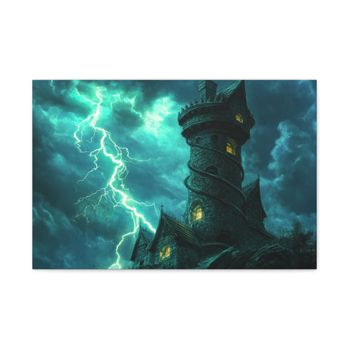 Tower Wrapped in Lightning Serpents — Canvas Wall Art — Front Gallery-Wrapped Canvas View