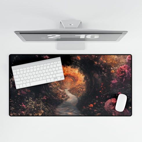 Portal Garden Blooming Through Time — XL & XXL Desk Mat — Product Detail View 5