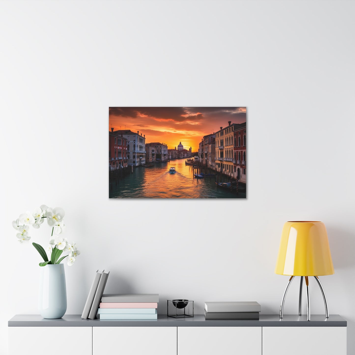 Venice Canal Reflections Canvas Print