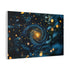 Fireflies Forming Cosmic Spiral — Canvas Wall Art — Side Profile & Stretched Corner Detail