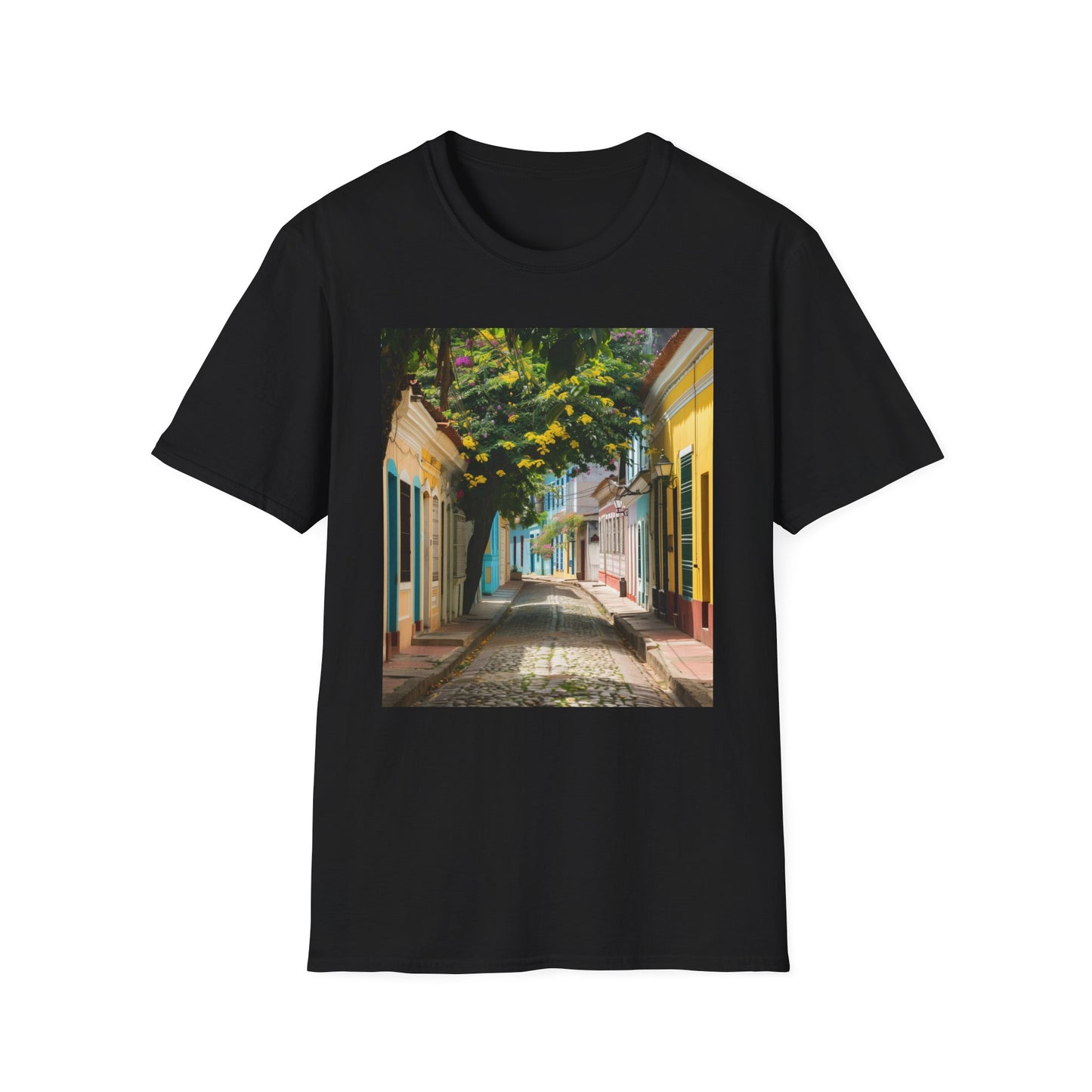 Urban Oasis: The Heartbeat of Fortaleza's Streets | T-Shirt | Cotton, Crew neck, DTG, Men's Clothing, Neck Labels, Regular fit, T-shirts, Women's Clothing | Prints with Passion