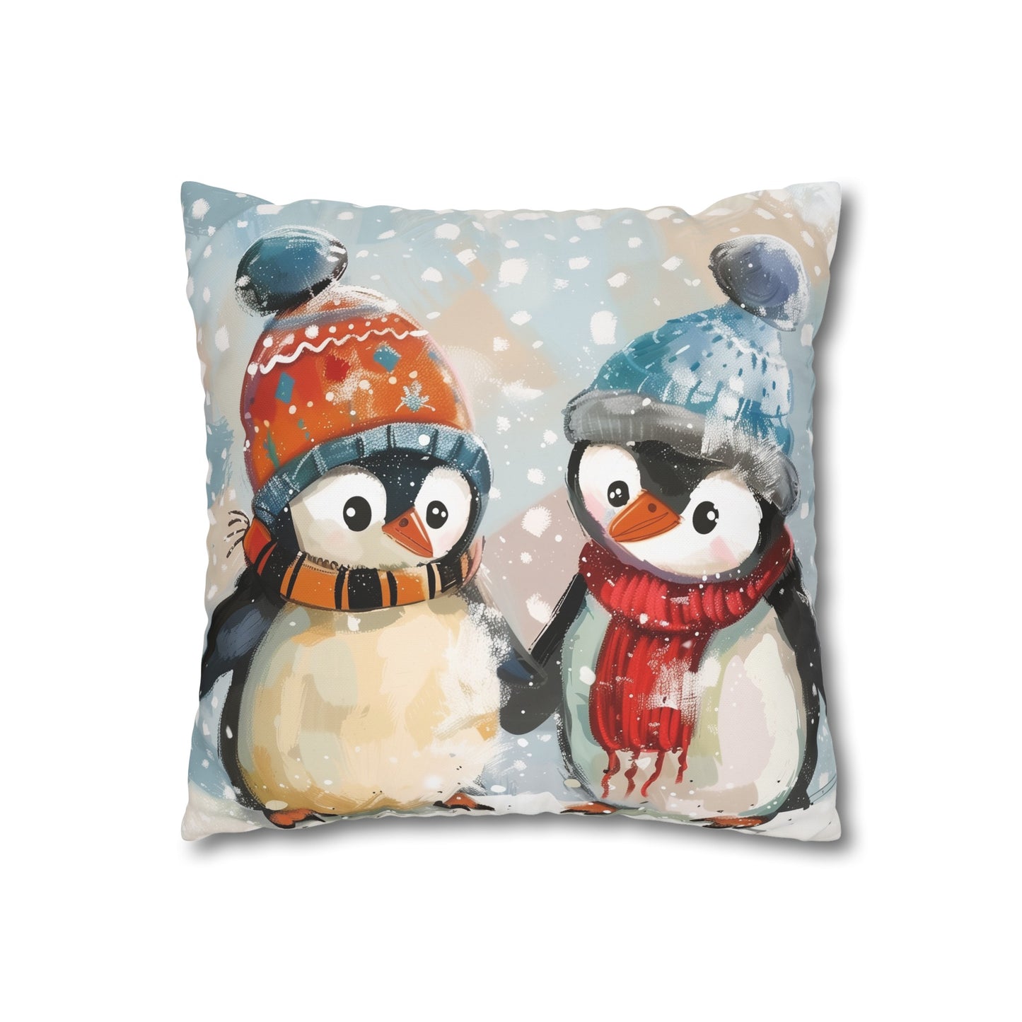 "Adorable Penguin Winter Wonderland Pillowcase - Cozy, Stylish, Perfect for All Seasons - Great Gift Idea"