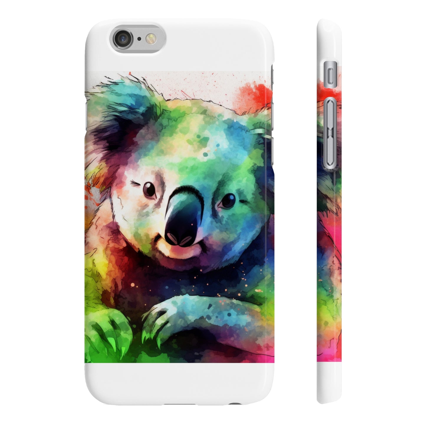 Alt text: "Adorable Koala watercolor phone case, perfect for all seasons, made with high-quality material. Versatile, stylish, and makes a great gift. Bring Australian charm to your phone with this cute design from BenCPrints."