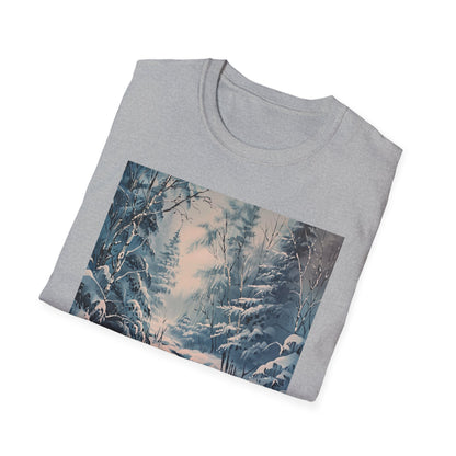 Winter's Embrace: Wonderland Painting T-shirt Snowy Wonderland T-Shirt