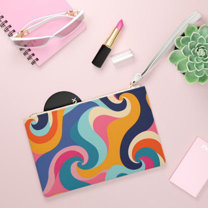 Retro Waves Clutch Bag