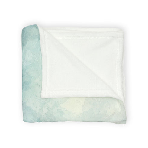 Crystal Tide Sweeping over Ruins Plush Fleece Throw Blanket