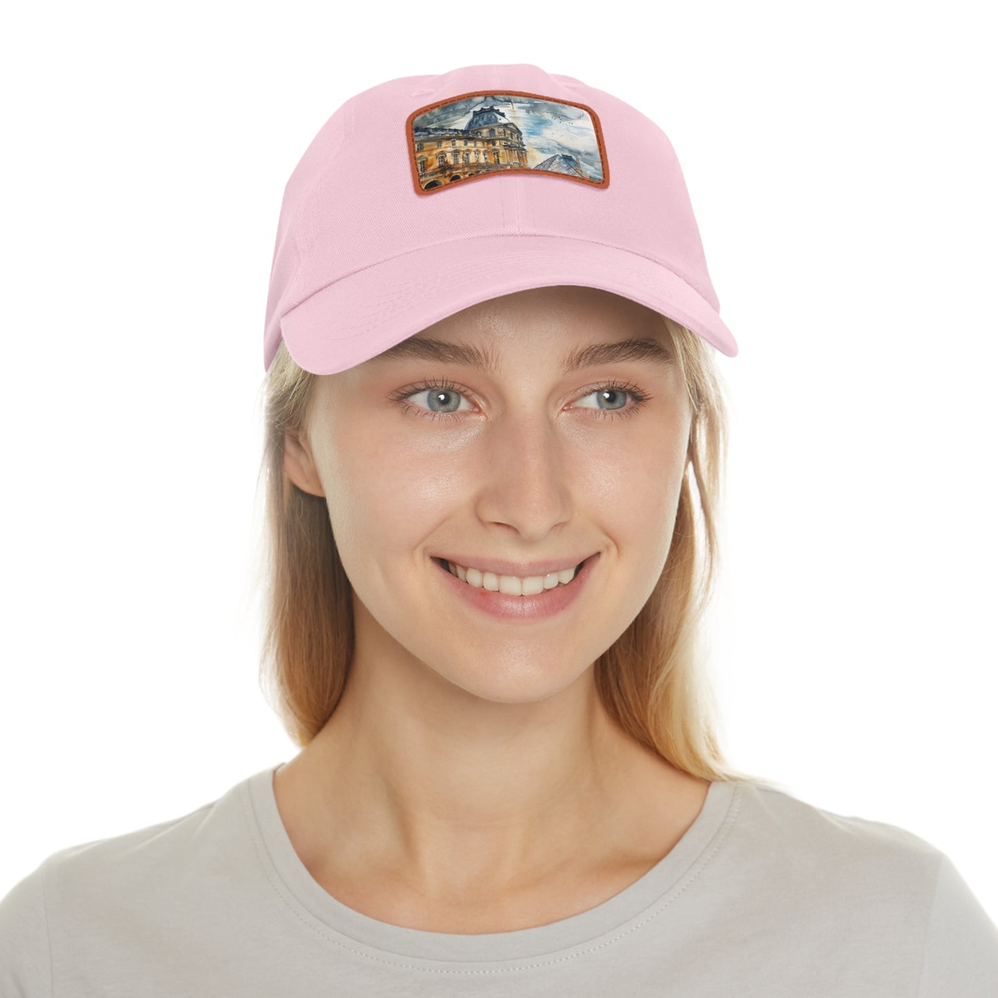 Parisian Charm Louvre Watercolor Cap