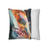 Glass Prism Reflecting Dragon Flame — 40×40 Cushion Cover — Soft Brushed Fabric Texture Close-Up
