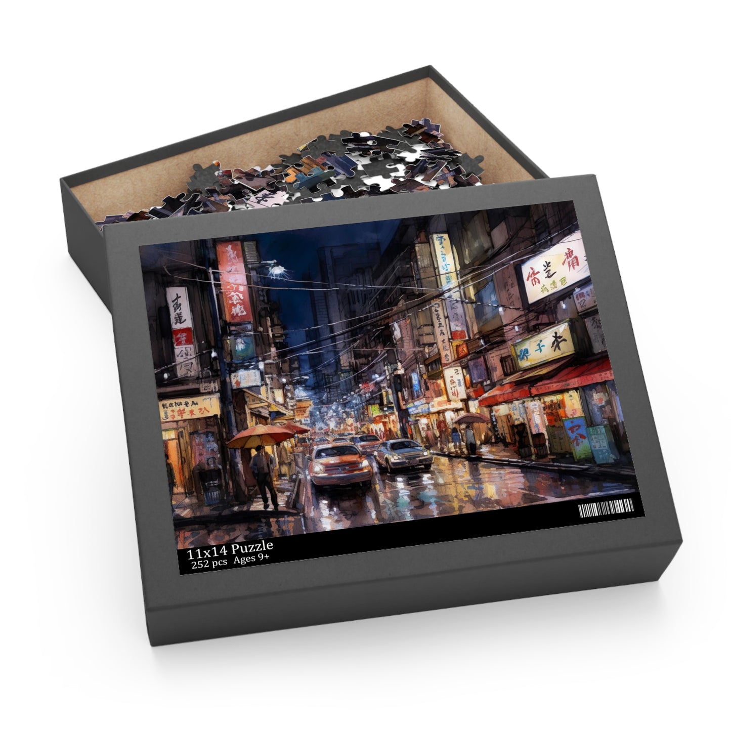 "Tokyo Night Skyline Jigsaw Puzzle - Explore the city's beauty with dazzling lights"