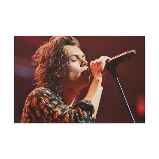 Harry Styles Musical Moment Canvas with Iconic Clothes | Canvas | Art & Wall Decor, Canvas, Fall Picks, Hanging Hardware, Home & Living, Indoor, Top Spring Products, Valentine's Day promotion | Prints with Passion