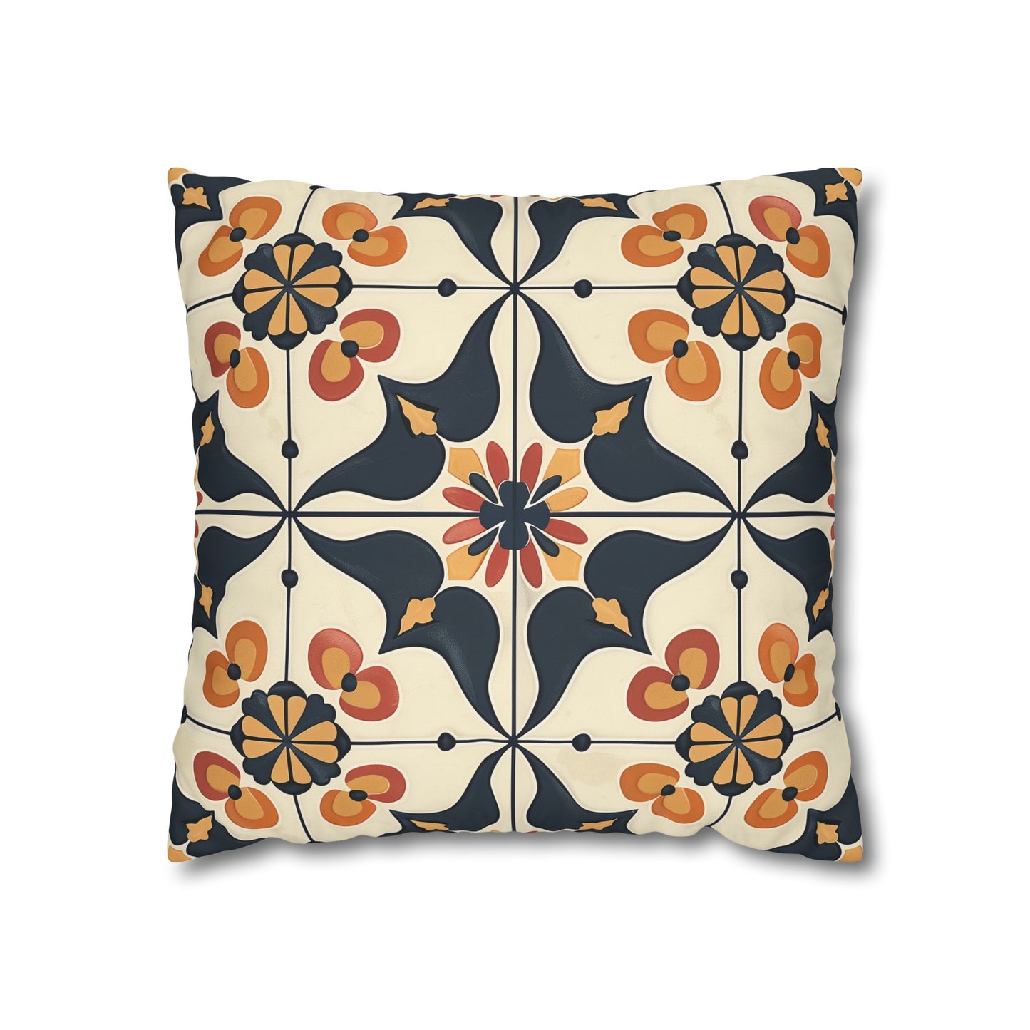 "Upgrade your bedding with Artisan Tiles pillowcase, vibrant seamless pattern inspired by traditional artisan tiles"