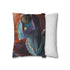 Chameleon Blending into Nebula Wall (Edition II) — 40×40 Cushion Cover — Sofa & Living Room Lifestyle View