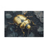 Golden Beetle Crawling on Obsidian Floor — Canvas Wall Art — Living Room Wall Lifestyle View