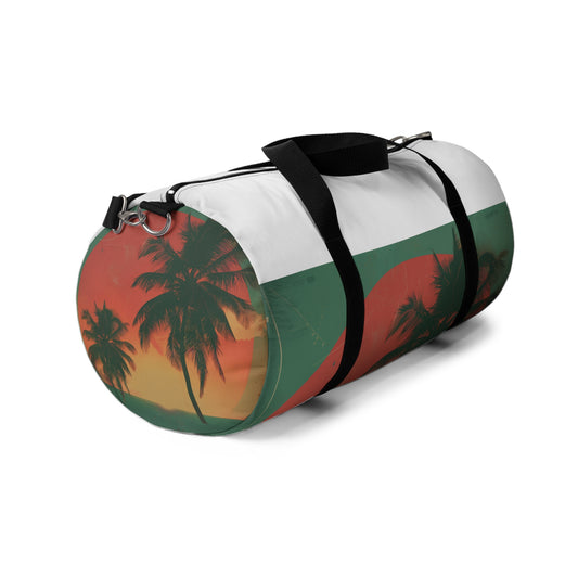 Sunset Palm Tree Duffel | Duffle Bags | Accessories, All Over Print, AOP, Assembled in the USA, Assembled in USA, Bags, Duffle, Made in the USA, Made in USA | Prints with Passion