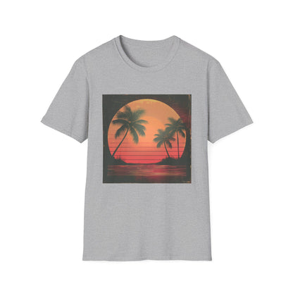 Palm Paradise: Retro Sunset Escape T Shirt