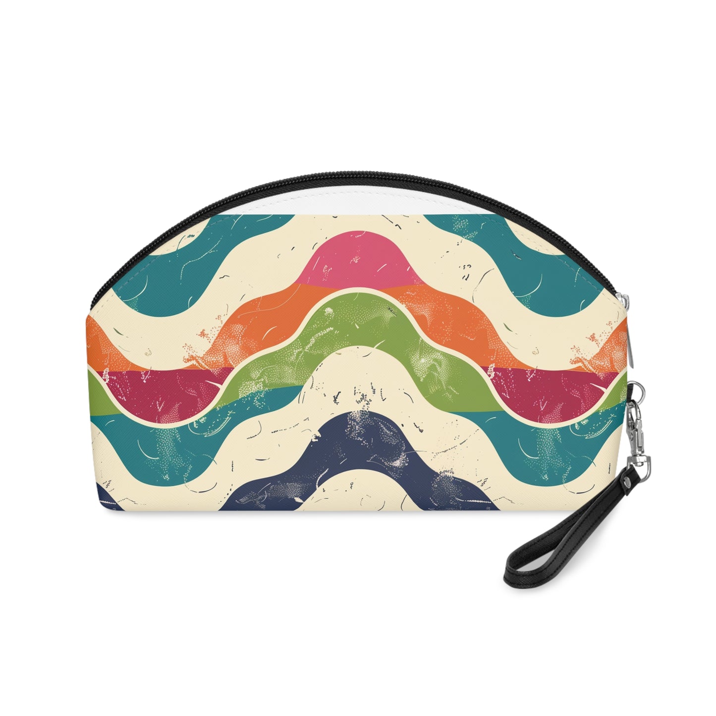 Retro Waves Makeup Bag: Vibrant Colors