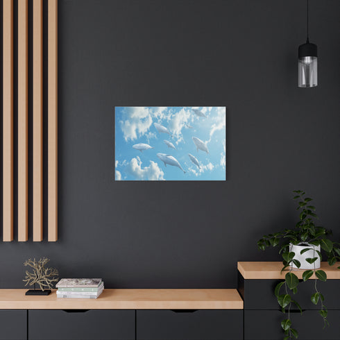 Sky Full of Floating Whales — Canvas Wall Art — Product Detail View 8
