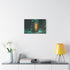 Monolith Glowing with Sacred Runes — Canvas Wall Art — Kiln-Dried Pine Frame & Ready-to-Hang Back View