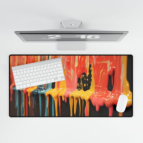 Dripping Paint Forming Universe — XL & XXL Desk Mat — Product Detail View 5