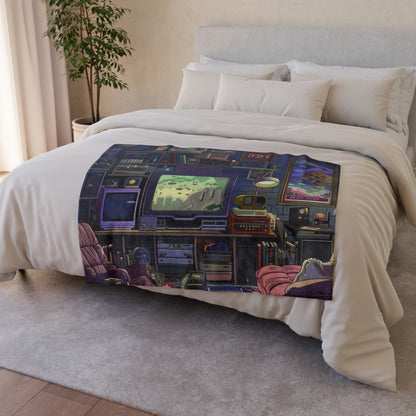 this blanket is not only soft and comfortable but also a stylish addition to any gaming den or living room. Whether you're a seasoned gamer or just love the vintage aesthetic