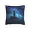 Radio Tower Channeling Lightning Storm — 40×40 Cushion Cover — Front 40×40 cm Square Cushion View
