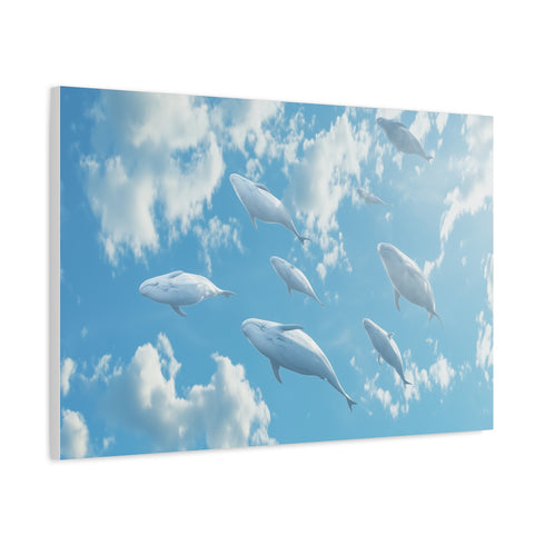 Sky Full of Floating Whales — Canvas Wall Art — Product Detail View 6