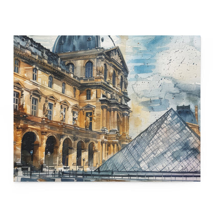 Paris Louvre Watercolor Jigsaw Puzzle